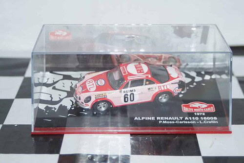 Atlas ixo based alpine renault a110 rally monte carlo 1972 #60 p.moss-carlsson 1/43