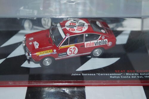 Atlas ixo based seat 850 coupe rally costa del sol 1969 #52 r.antolin 1/43