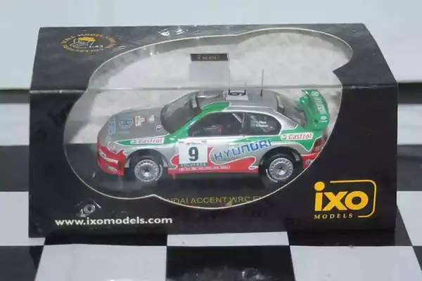 Ixo hyundai accent wrc evo 2 portugal 2001 #9 k.eriksson 1:43 ram023
