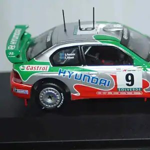 Ixo hyundai accent wrc evo 2 portugal 2001 #9 k.eriksson 1:43 ram023