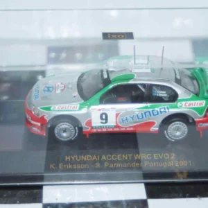 Ixo hyundai accent wrc evo 2 portugal 2001 #9 k.eriksson 1:43 ram023
