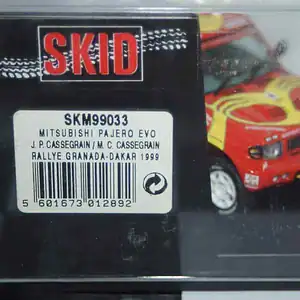 Vitesse skid mitsubishi pajero evo rally granada dakar #230 1999 j.p.cassegrain skm99033