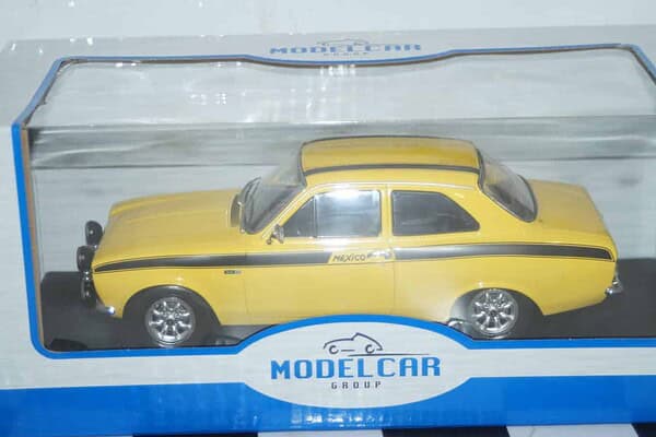 Model car group ford escort mk1 mexico yellow / black mcg18387 1/18th