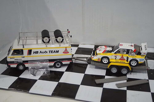 Avant slot audi service van,trailer and audi s1 #2 rally monte carlo 1986 ref rsv2301