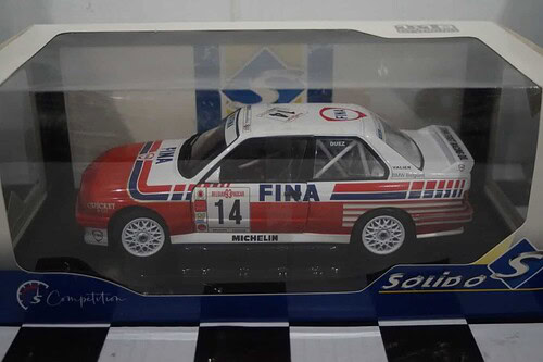 Solido bmw e30 m3 belgian pro car #14 1993 duez 1:18 diecast s1801523
