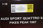 Autoart audi quattro s1 rally pikes peak winner 1987 #1 w.roehrl 1:18 88700