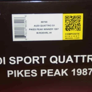 Autoart audi quattro s1 rally pikes peak winner 1987 #1 w.roehrl 1:18 88700