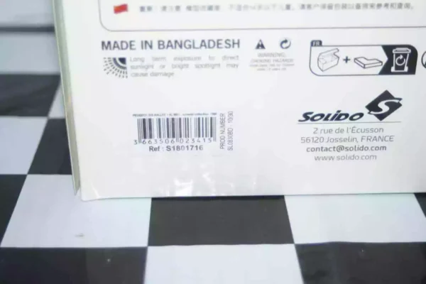 Solido peugeot 205 rallye 1.9l mk1 the schwab collection 1990 1:18th ref s1801716
