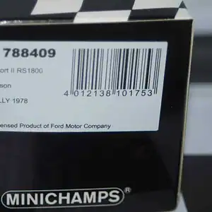 Minichamps ford escort mk2 rs1800 #9 1978 clark/wilson 400 788409 1:43 ltd300