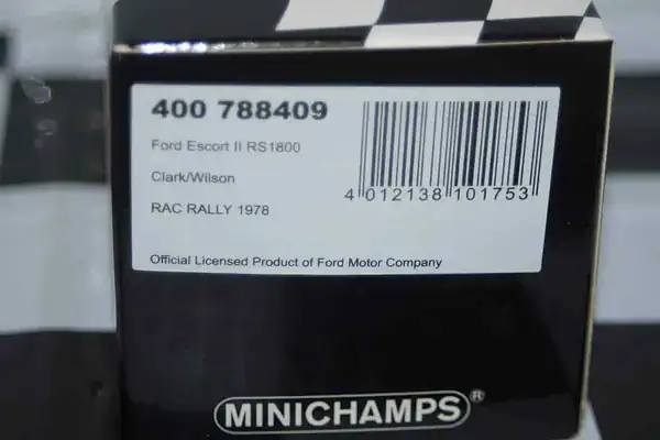 Minichamps ford escort mk2 rs1800 #9 1978 clark/wilson 400 788409 1:43 ltd300