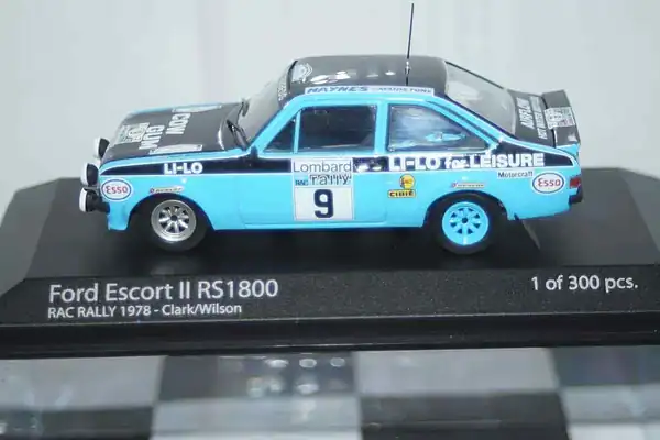 Minichamps ford escort mk2 rs1800 #9 1978 clark/wilson 400 788409 1:43 ltd300