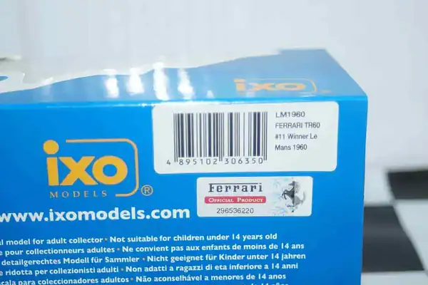 Ixo ferrari tr60 #11 winner le mans 1960 diecast 1:43 lm1960
