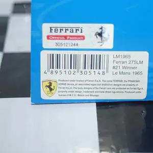 Ixo ferrari 275lm #21 winner le mans 1965 diecast 1:43 lm1965