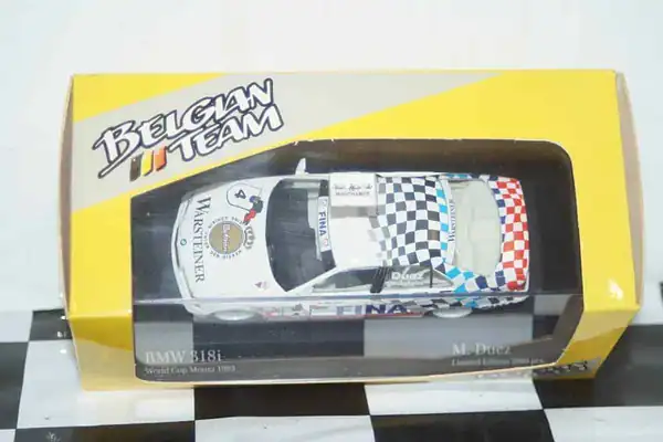 Minichamps bmw 318i world cup monza 1993 #4 duez 1:43 diecast 434932304