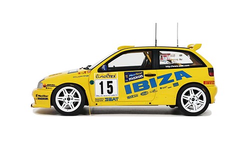 Otto seat ibiza kit car yellow monte carlo 1998 rovanpera 1:18 resin ot445