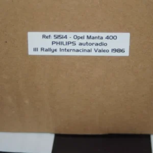 Avant slot opel manta 400 #4 "philips autoradio" 1986 1:32 ref 51514