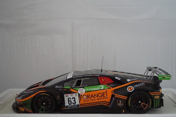 Spark lamborghini huracan gt3 evo orange 1fff 24h spa #63 2020 1:18 ref 18sb029