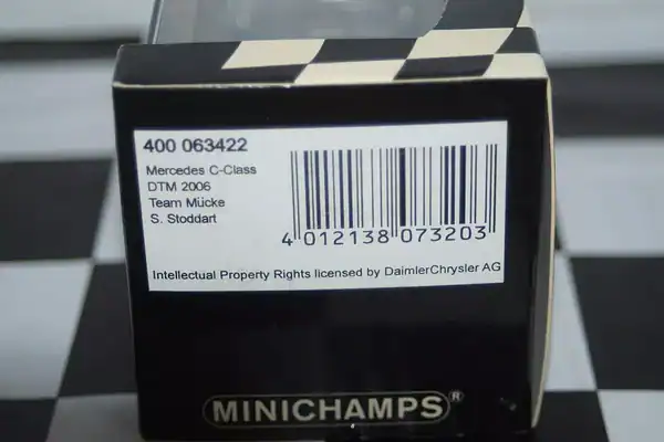 Minichamps mercedes c class dtm 2006 team mucke s.stoddart 1:43 400 063422