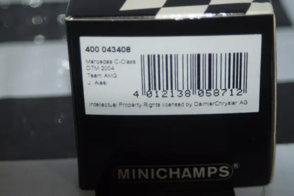 Minichamps mercedes c class amg 2004 dtm j.alesi 400 043408