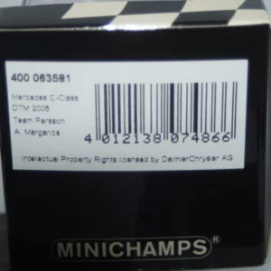 Minichamps mercedes c class 2006 dtm a.margaritis 400 063581