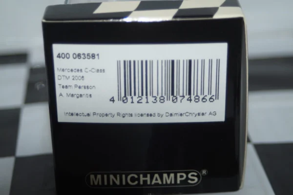 Minichamps mercedes c class 2006 dtm a.margaritis 400 063581