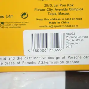 Spark porsche 911 gt3 carrera cup australia champion 2016 #7 1:43 as022