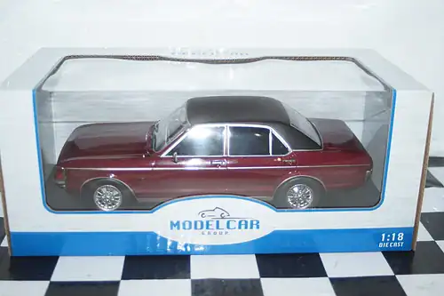 Model car group ford granada mk1 maroon / black 1975 rhd uk exclusive mcg18467
