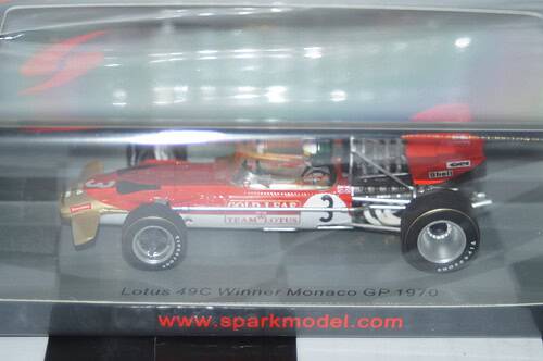 Spark lotus 49c winner monaco gp 1970 #3 j.rindt 1:43 resin s6385