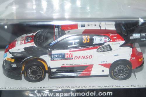 Spark toyota yaris gr rally monte carlo 2024 t.katsuka #18 1:43 resin s6853