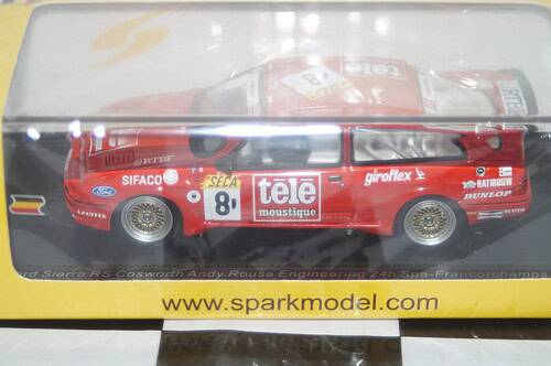 Ford sierra rs cosworth 24h spa 1987 #8  a.rouse 1:43 spark resin sb236