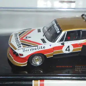 Ixo bmw 3.5 csl gr.5 #4 6th silverstone 1976 1:43 diecast gtm167lq.22