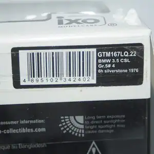Ixo bmw 3.5 csl gr.5 #4 6th silverstone 1976 1:43 diecast gtm167lq.22