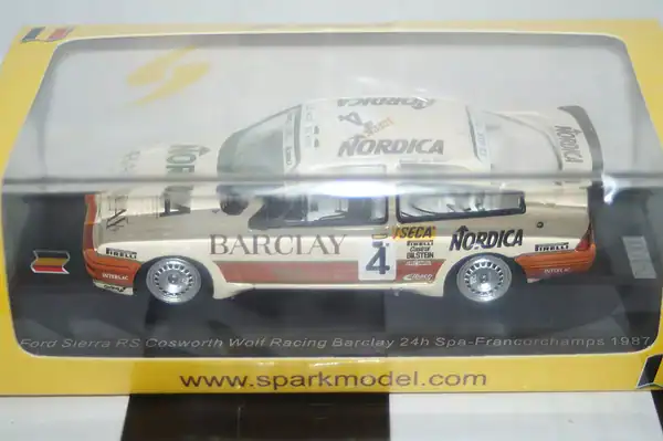 Spark ford sierra rs cosworth 24h spa 1987 #4  j.winkelhock 1:43 resin sb235