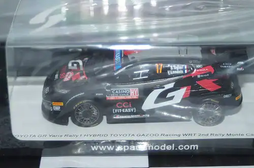 Spark toyota yaris gr rally monte carlo 2024 s.ogier #17 1:43 resin s6852