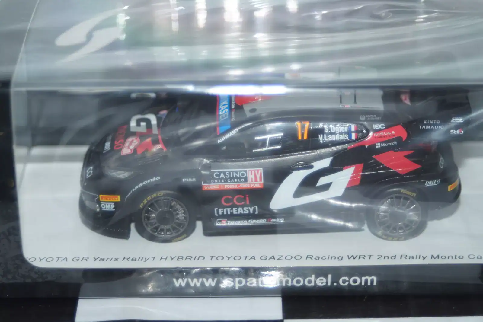 Spark toyota yaris gr rally monte carlo 2024 s.ogier #17 1:43 resin s6852