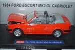 Sunstar ford escort mk3 gl 1984 cabriolet red (rhd) ref 4987r 1:18 scale