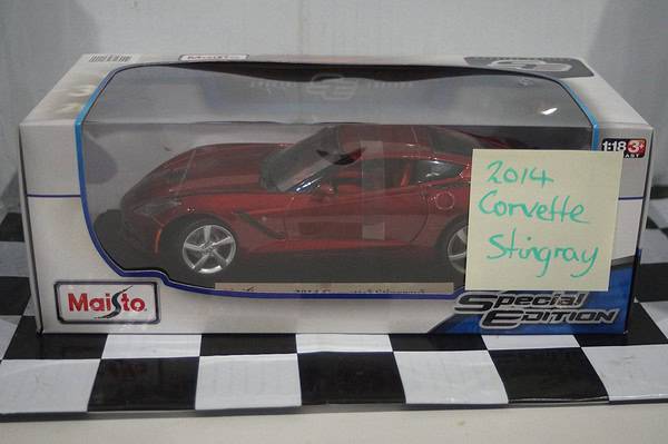 Maisto 2014 corvette stingray metallic red 1:18 scale ref 46629