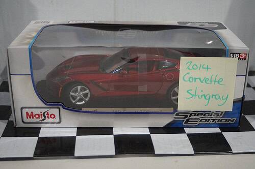Maisto 2014 corvette stingray metallic red 1:18 scale ref 46629