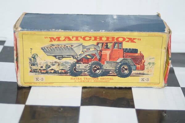 Matchbox lesney hatra tractor shovel orange ref k-3