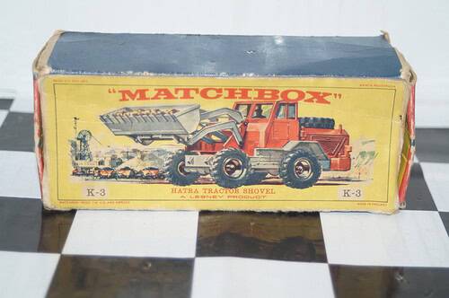 Matchbox lesney hatra tractor shovel orange ref k-3