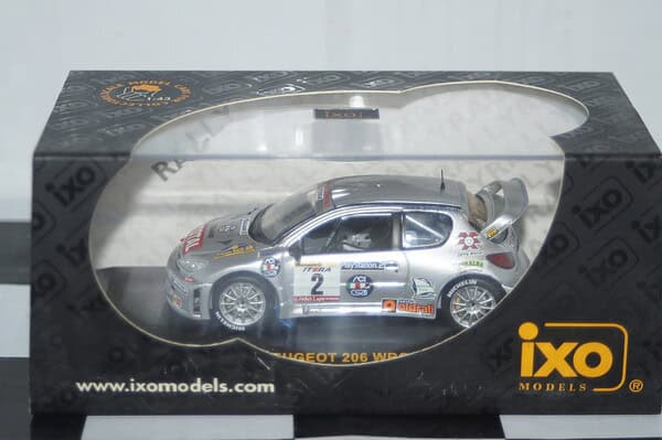 Ixo peugeot 206 wrc rally #2 italian champion 2002 travaglia 1:43 ram097