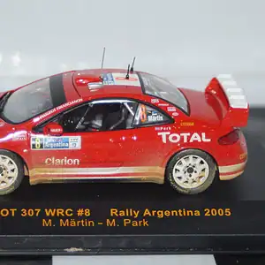 Ixo peugeot 307 wrc #8 rally argentina 2005 m.martin 1:43 ram201