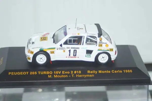 Ixo peugeot 205 turbo 16v evo rally monte carlo #10 1986 ref rac075 1:43rd