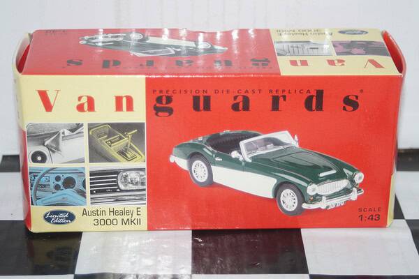 Vanguards austin healey e3000 mk2 green and white va05101 1:43
