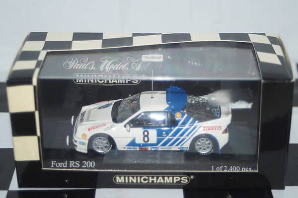 Minichamps ford rs 200 rally sweden 1986 grundel 430 868008,1:43