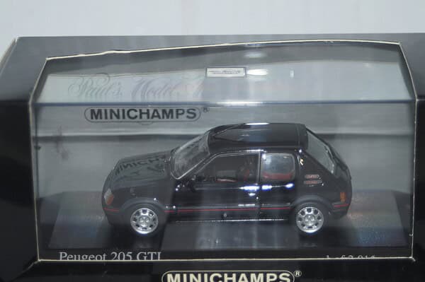 Minichamps peugeot 205 gti black 1990 400 112301 1:43