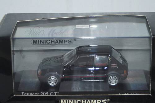 Minichamps peugeot 205 gti black 1990 400 112301 1:43