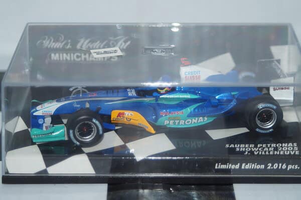 Minichamps sauber petronas showcar 2005 villeneuve 400 050081 diecast 1:43