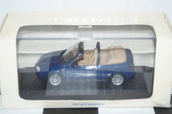 Minichamps (dealer box) vw golf convertible , dark blue, 1:43 diecast