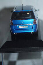 Minichamps (dealer box) opel zafira opc in blue, 1:43 diecast
